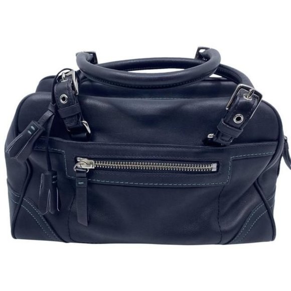 Coach Hampton Doctor Satchel Black Leather Tote - Picture 1 of 11